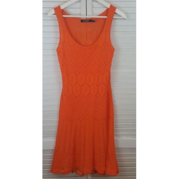 orange knit dress